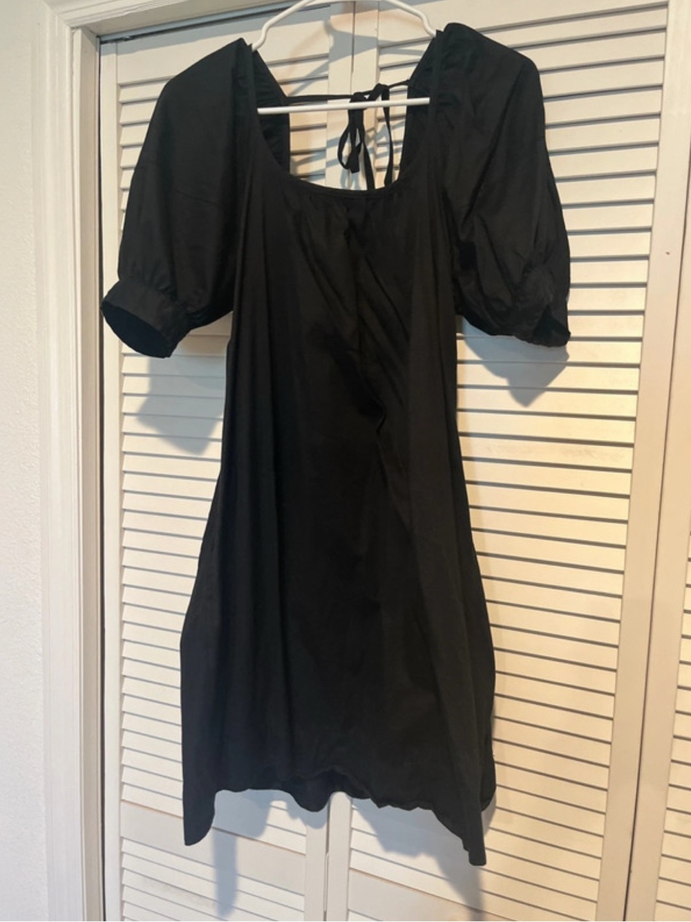 Target Black Puff Sleeve Square Neck Mini Dress